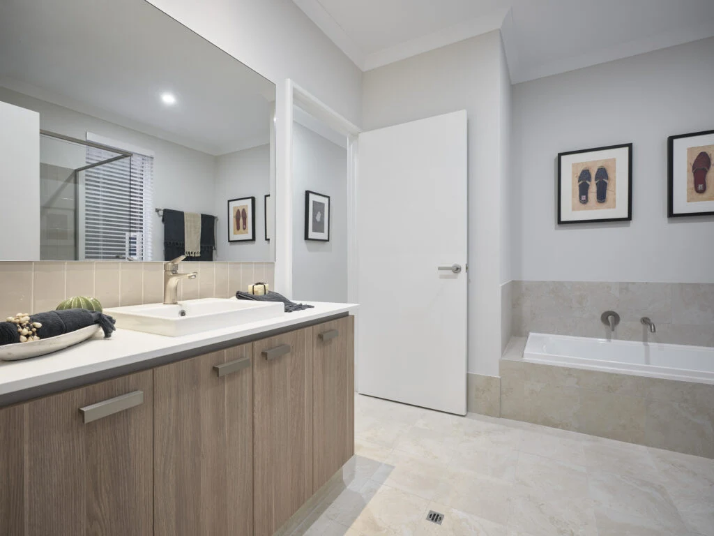 AVIA Homes residential project – bathroom vanity and bath perimeter – SR Joint Sealer
