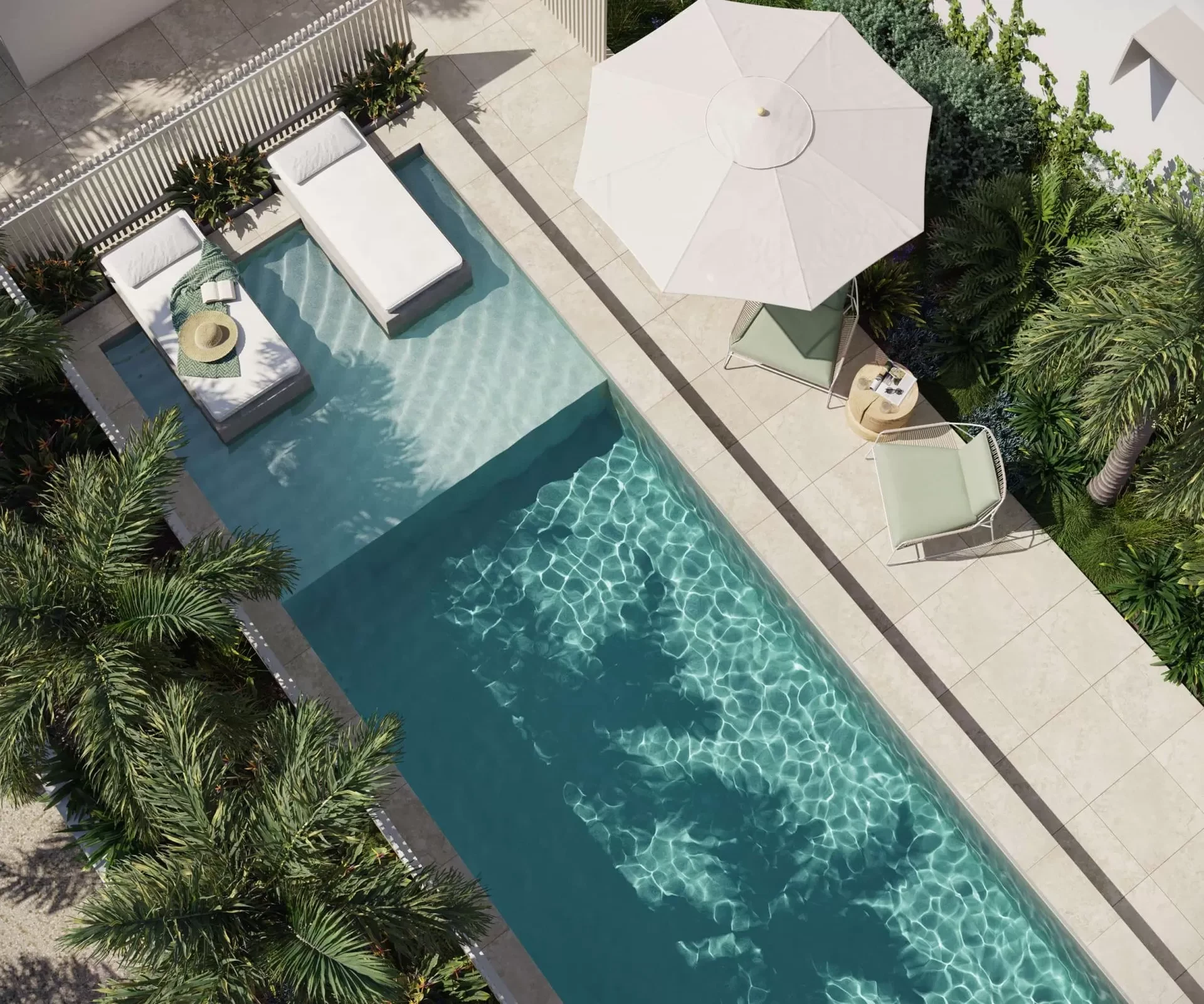 JURA Apartments, Noosaville – aerial view of the pool and terraces – SR Joint Sealer