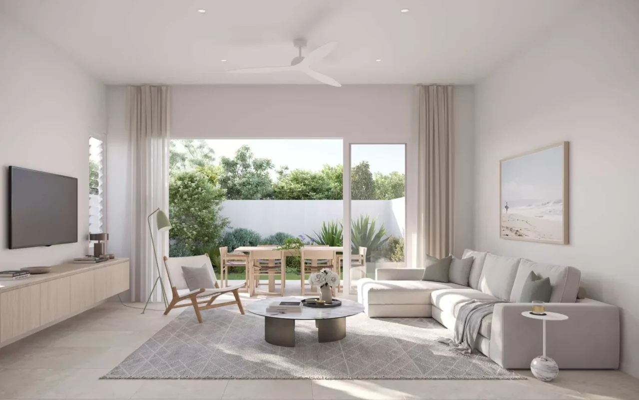JURA Apartments, Noosaville – living room and internal finishes – SR Joint Sealer