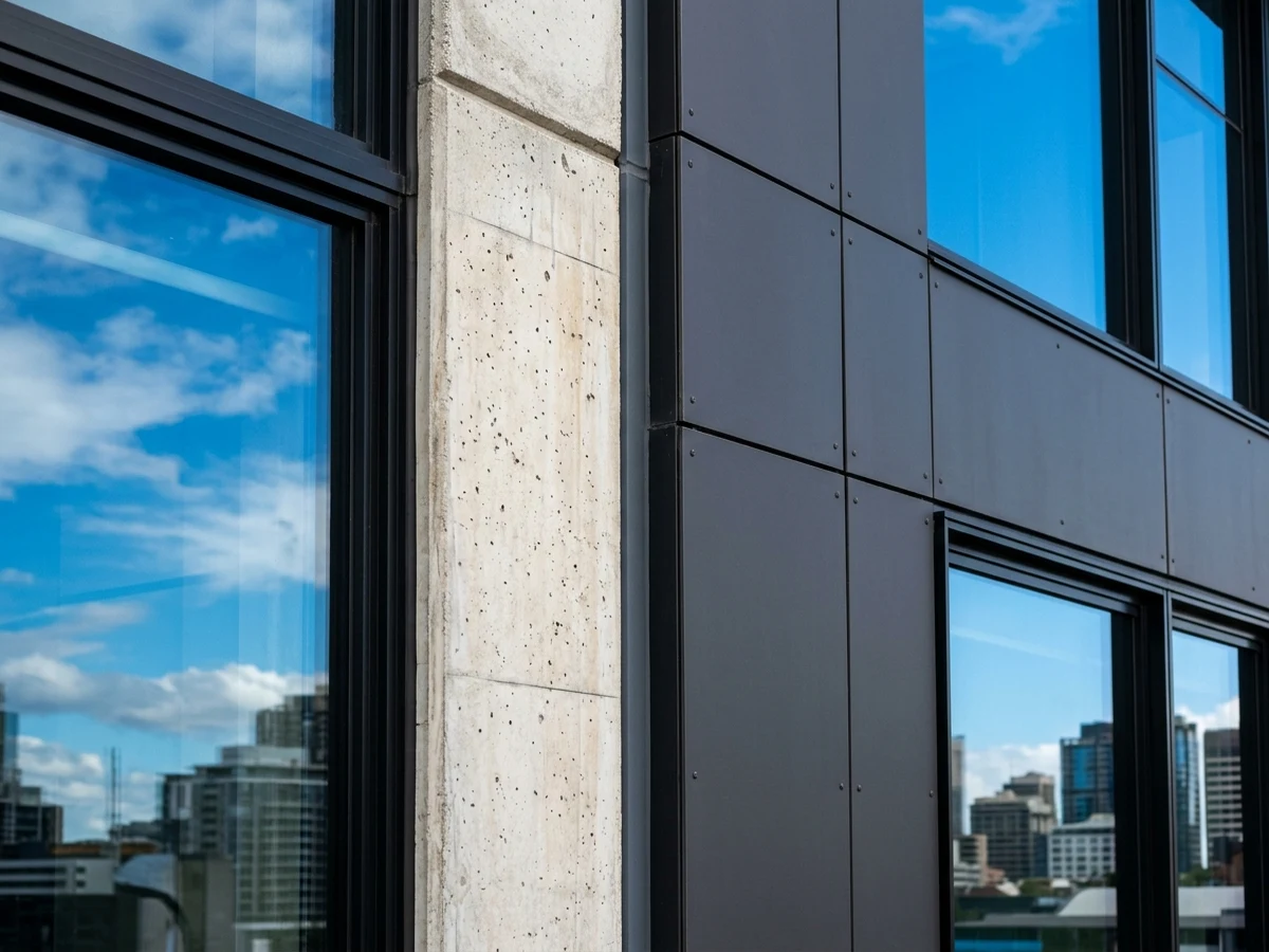Precision polyurethane expansion joint on a charcoal facade – External Caulking Brisbane