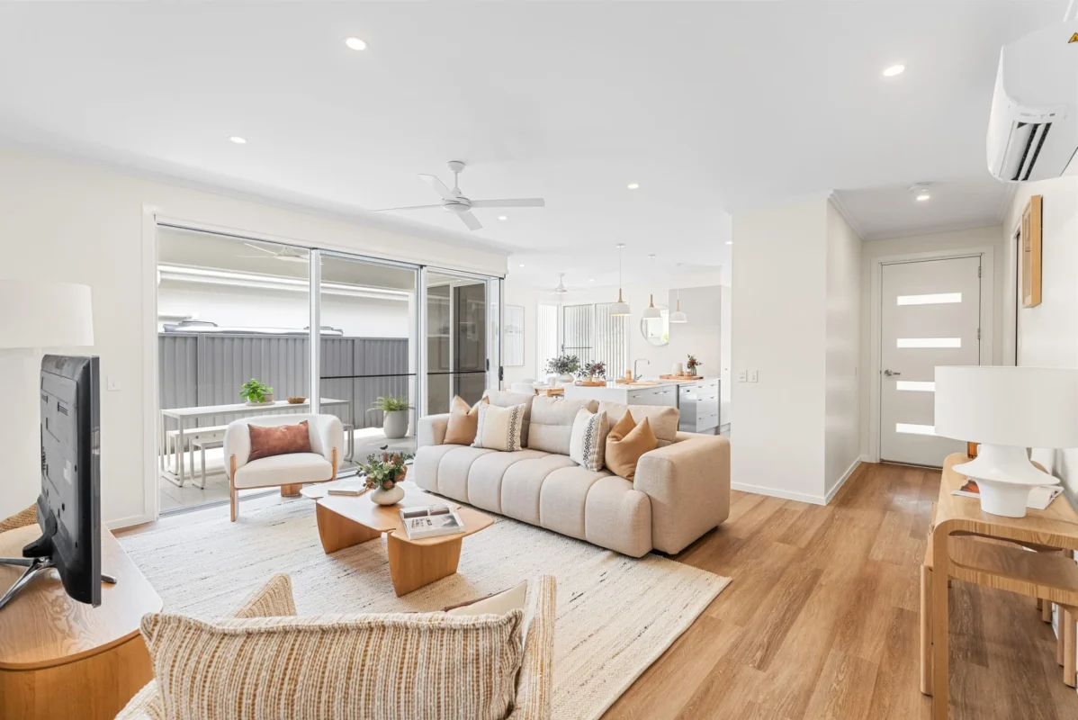 Thyme Canungra retirement living – living room with sealed joinery – SR Joint Sealer